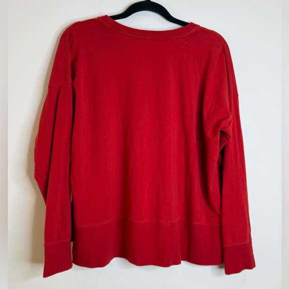🔥Eileen Fisher Red Long Sleeve Sweatshirt🔥 - Picture 2 of 6